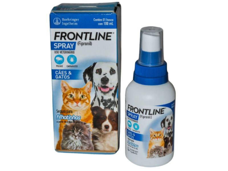 Frontline spray para gatos.
